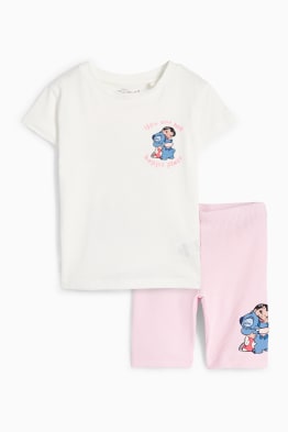 Lilo & Stitch - conjunto - camiseta de manga corta y pantalón de ciclista - 2 prendas