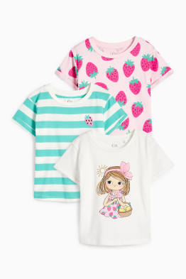 Lot de 3 - fraise - T-shirt