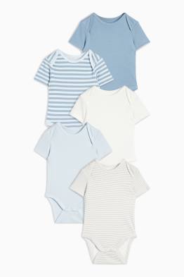 Multipack of 5 - baby bodysuit - striped