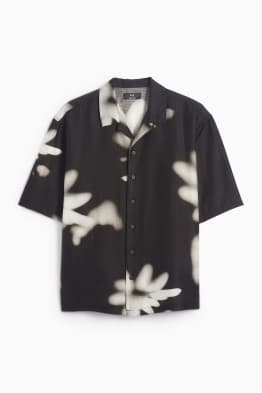 Overhemd - relaxed fit - reverskraag - met patroon