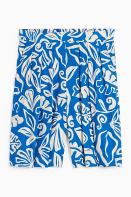 Bermudas - High Waist - gemustert - strukturiert