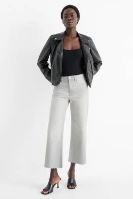 Jeans a gamba larga - vita media