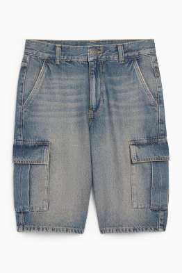 Bermuda cargo en jean