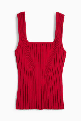 Knitted top - ribbed