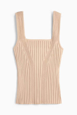 Knitted top - ribbed