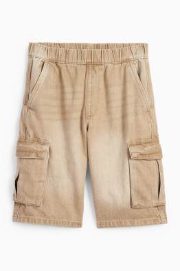 Jeans-Cargo-Bermudas