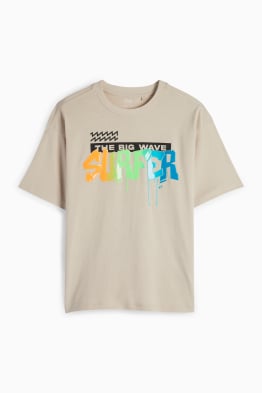 Surfer și graffiti - tricou cu mânecă scurtă