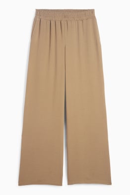 Pantaloni di stoffa - vita alta - gamba larga