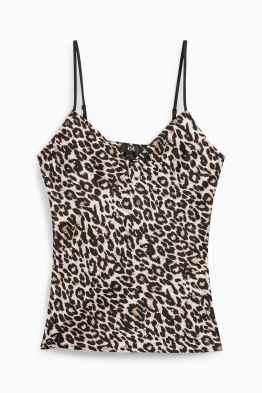 Halenka bez rukávů - s leopardím vzorem