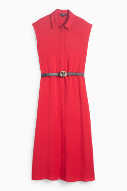 Robe-chemise à ceinture