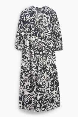 Rochie tip bluză - cu flori