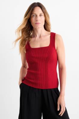 Knitted top - ribbed