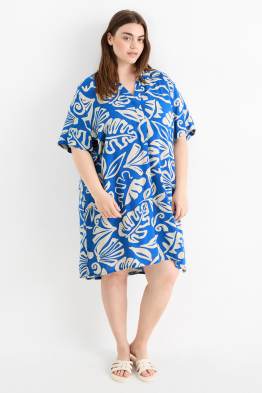 Vestito di viscosa con scollo a V - fantasia