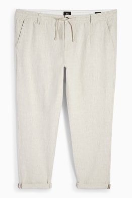 Kalhoty chino - regular fit - lněná směs