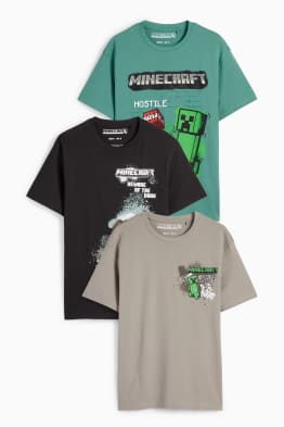 Multipack 3 ks - Minecraft - tričko s krátkým rukávem