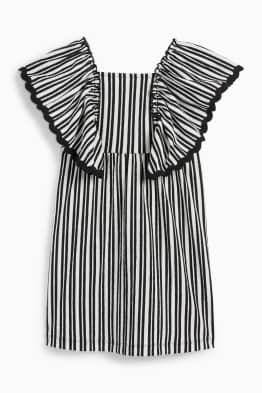 Kleid - gestreift - strukturiert