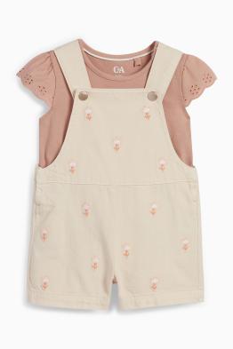Bloemetje - babyoutfit - broderie Anglaise - 2-delig