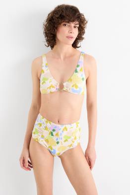 Bikini-Hose - High Waist - LYCRA® XTRA LIFE™ - geblümt