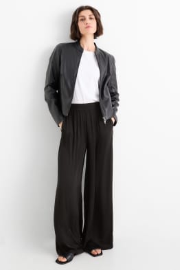 Pantalon - high waist - wide leg