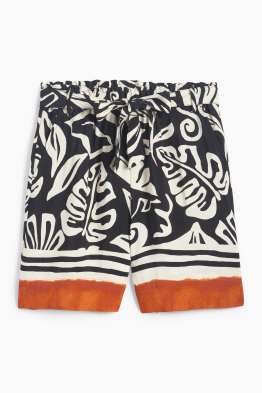 Shorts - mid-rise waist - patterned