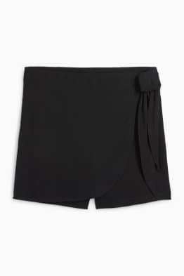 Skort with linen content