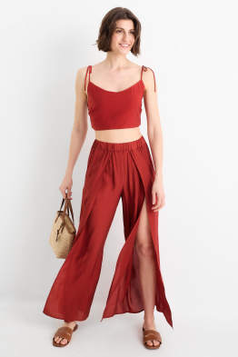 Pantaloni da spiaggia - vita alta - loose fit