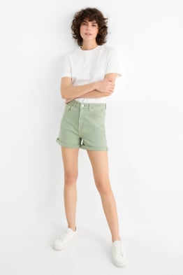 Shorts di jeans - vita alta