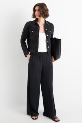 Cloth trousers - high waist - wide leg