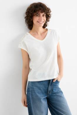 T-shirt à col V - regular fit