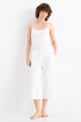 Pantalón de pijama - bordado inglés