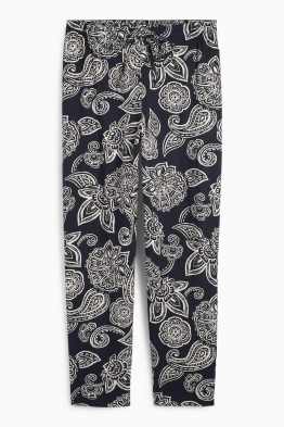 Pantaloni - vita alta - tapered fit - fantasia