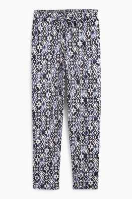 Pantaloni - vita alta - tapered fit - fantasia