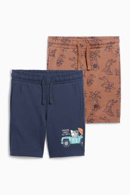 Multipack of 2 - surfer animals - sweat Bermuda shorts