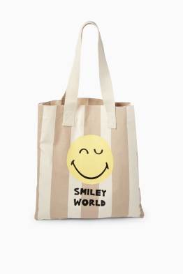 Großer Shopper - gestreift - SmileyWorld®