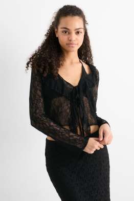 Crop Strickjacke