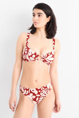 Bikinibroek - mid waist - LYCRA® XTRA LIFE™ - met patroon