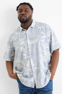 Chemise - regular fit - col kent - à motif - texturée