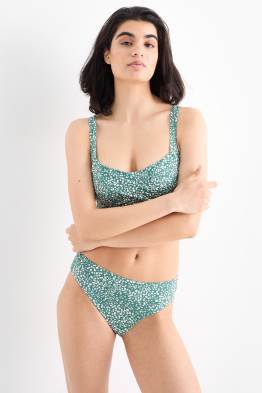 Bikini-Hose - Mid Waist - LYCRA® XTRA LIFE™ - gepunktet