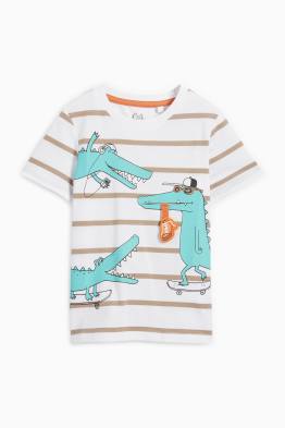 Crocodile skateur - T-shirt - à rayures