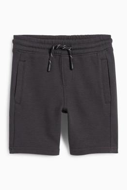 Sweat-Bermudas - gerippt