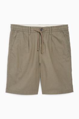 Linen blend shorts