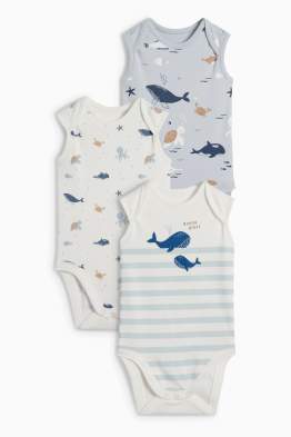 Multipack 3er - Meerestiere - Baby-Body