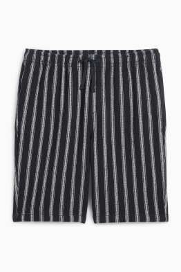 Shorts - gestreept - met structuur