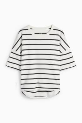 Basic-T-Shirt - Oversized - gestreift
