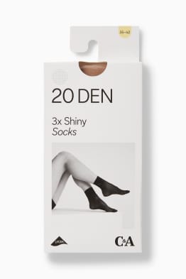 Multipack 3er - Feinsöckchen - LYCRA® - 20 DEN
