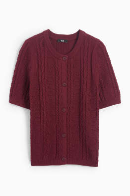 Gilet de maille - motif tressé