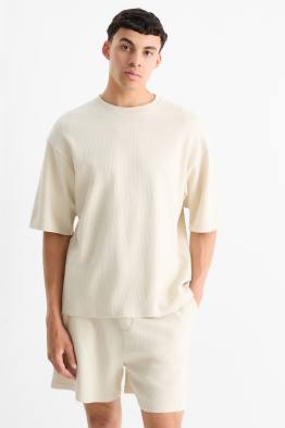 T-shirt - oversized - textured