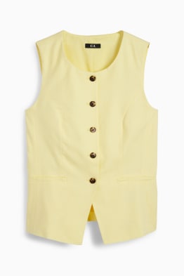 Gilet - tailored fit - linnenmix