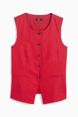 Gilet - tailored fit - linnenmix