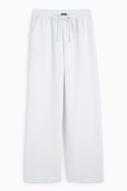 Pantaloni di stoffa - vita media - gamba ampia